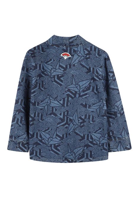 Giacca denim con stampa KENZO KIDS | K61083Z45